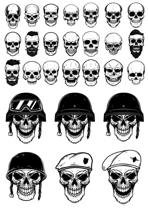 Skulls set 3 (cdr)